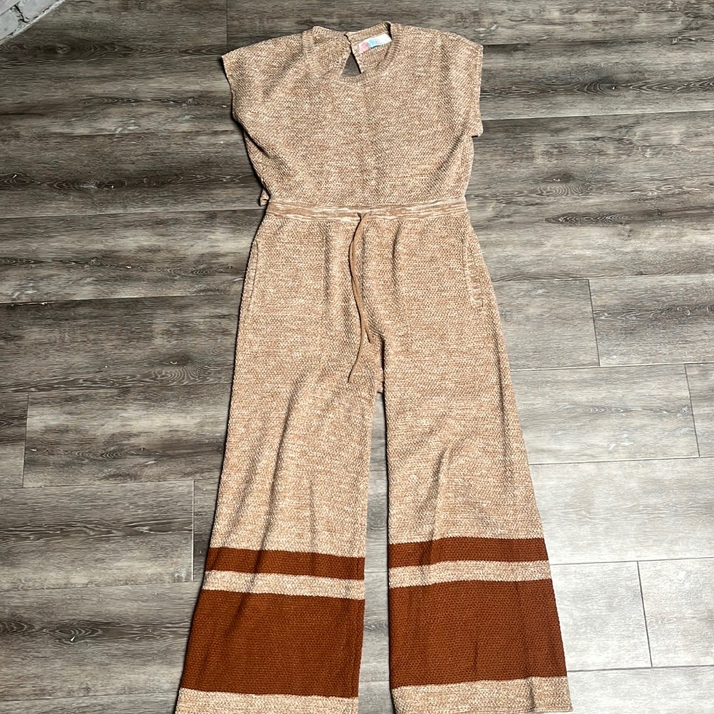 NWOT- Free People knit open back romper